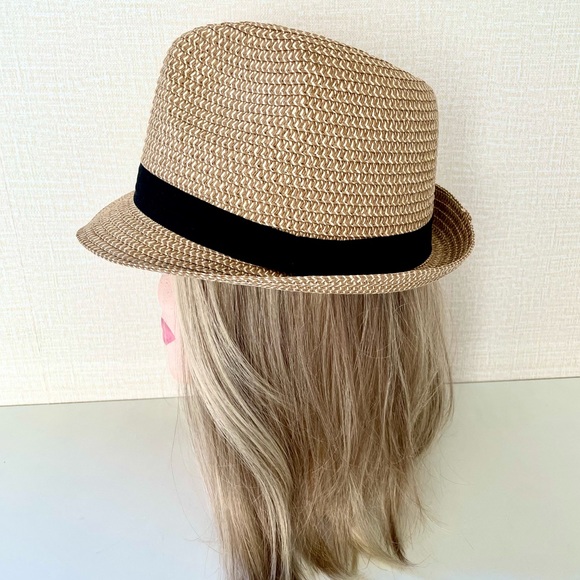 Paper Straw Fedora, Unisex, Large, NWOT, Classic Summer Fedora - Picture 6 of 7
